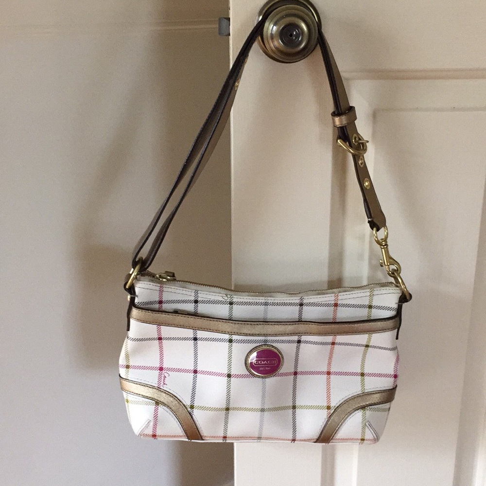 Coach plaid purse